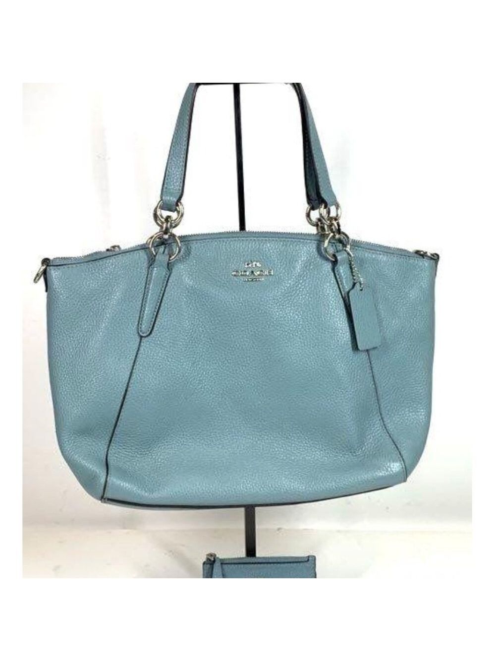 Coach Light Blue Leather Tote